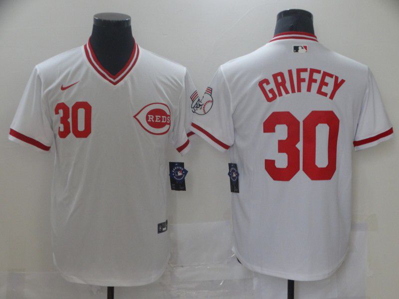 Men Cincinnati Reds #30 Griffey White Nike 2021 Game MLB Jersey->chicago bulls->NBA Jersey